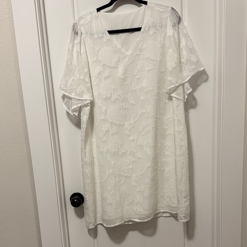 White Floral Lace Dress